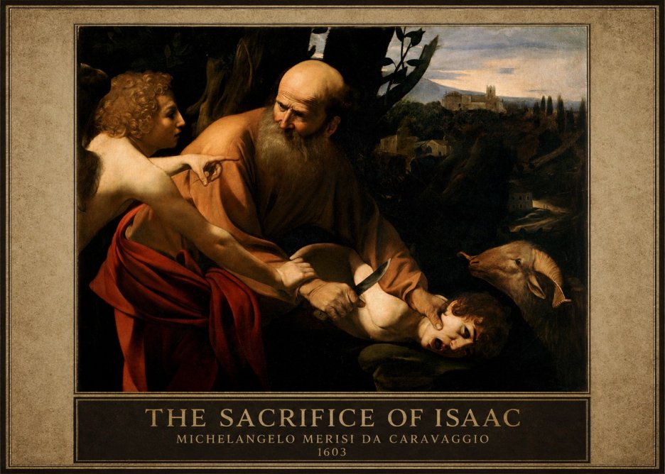 Michelangelo Merisi da Caravaggio The Sacrifice of Isaac I No3 - Poster