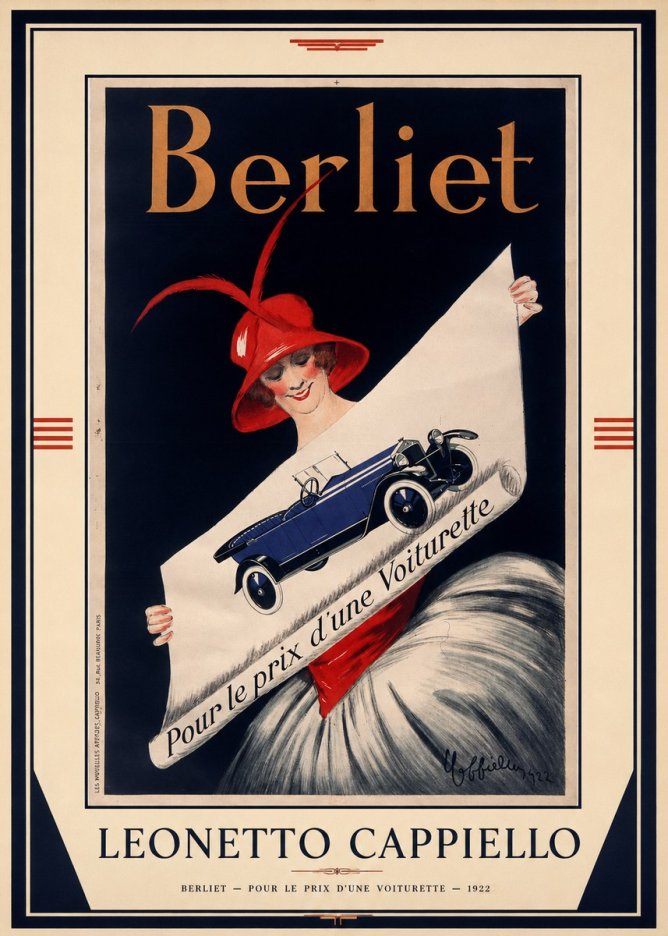 Leonetto Cappiello Berliet - Pour Le Prix D'une Voiturette No1 - Poster