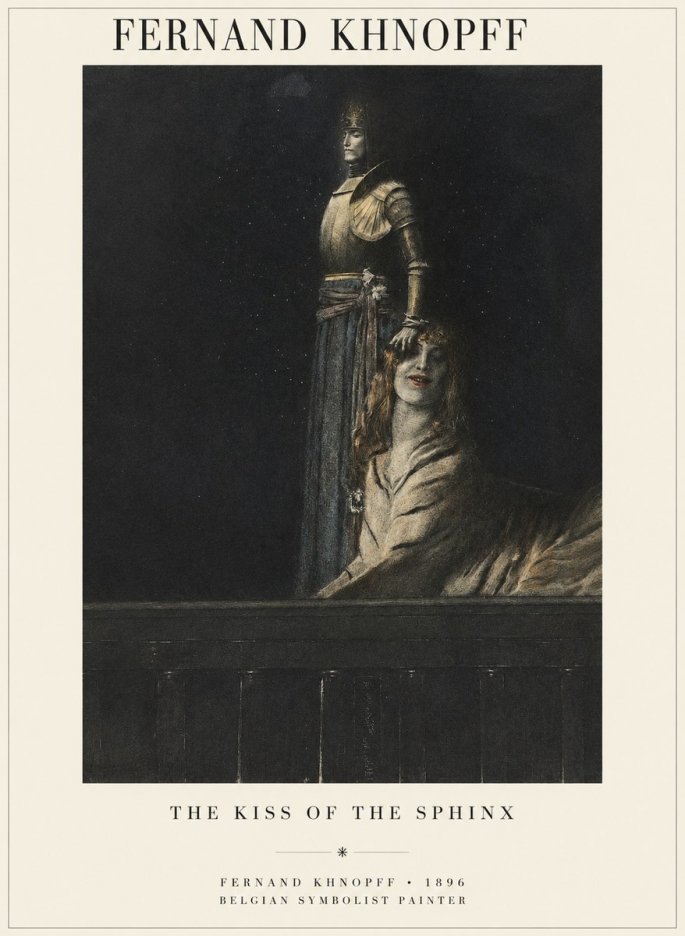 Fernand Khnopff The Kiss of the Sphinx No1 - Poster