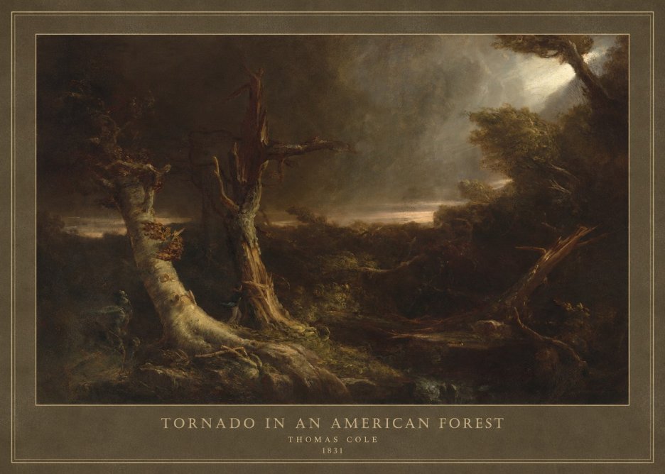Thomas Cole Tornado in an American Forest No4 - Poster