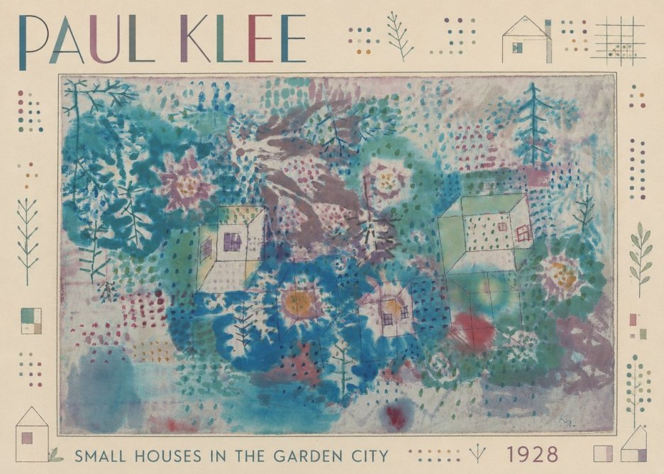 Paul Klee Small Houses in the Garden City No2 - Poster