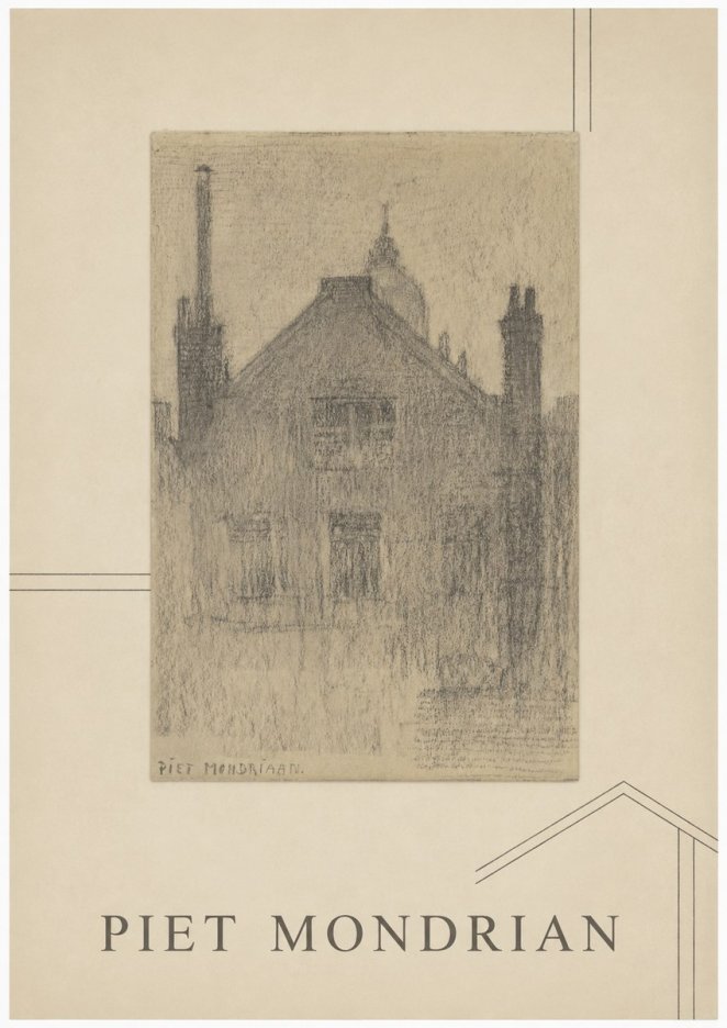 Piet Mondrian House Study No1 - Poster