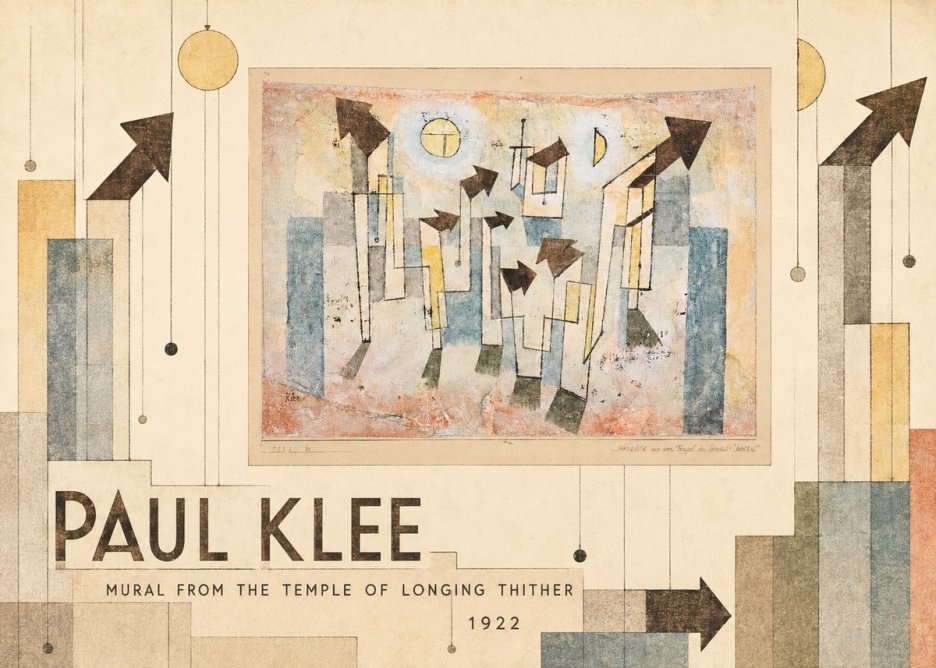 Paul Klee Mural from the Temple of Longing Thither No5 - Poster