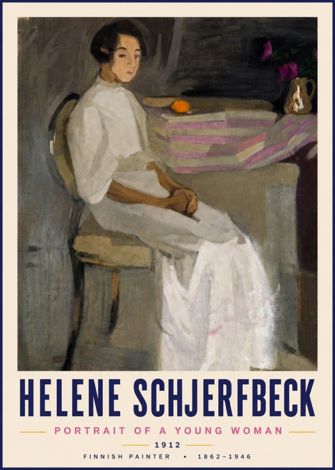 Helene Schjerfbeck Portrait of a Young Woman No4 - Poster