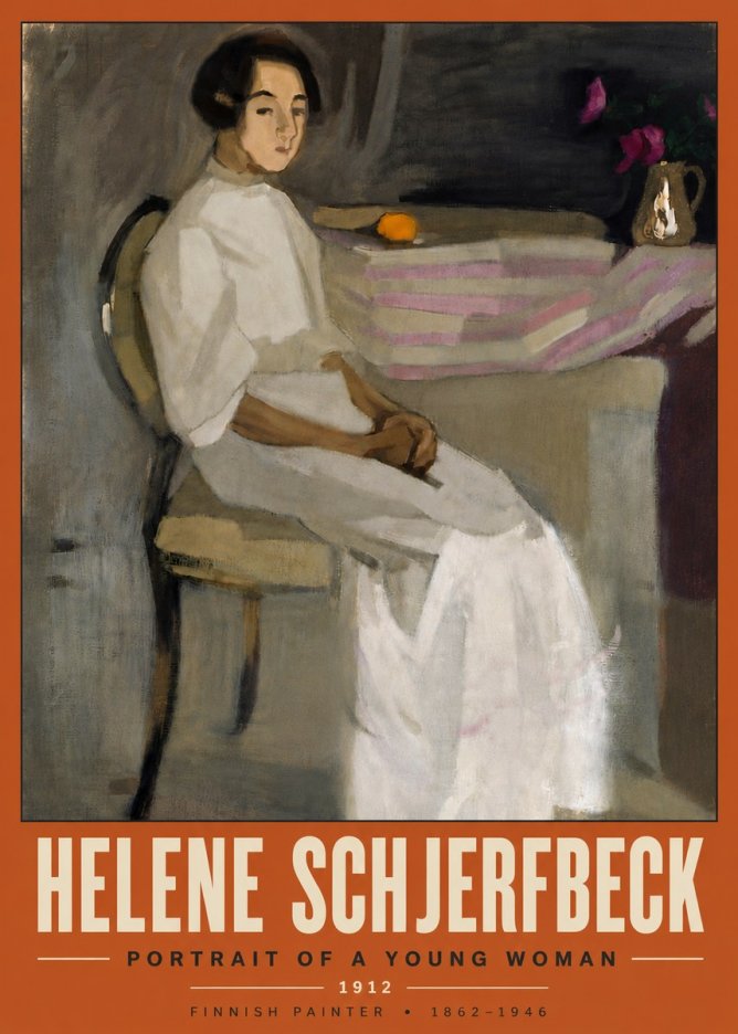Helene Schjerfbeck Portrait of a Young Woman No6 - Poster