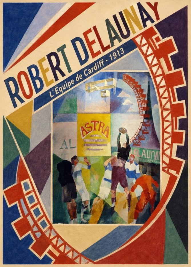 Robert Delaunay L'équipe De Cardiff - 1913 No4 - Poster