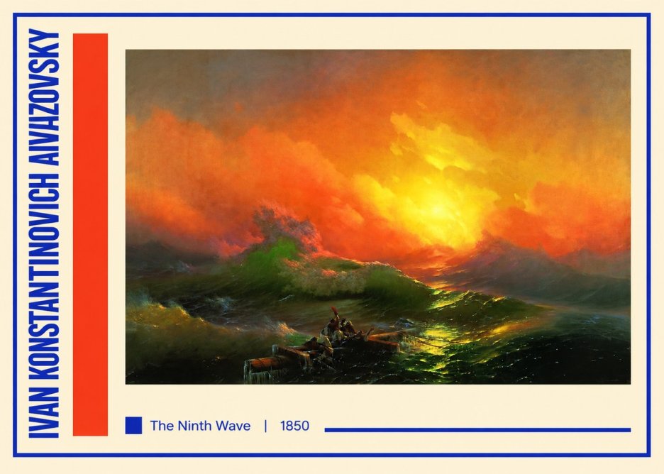 Ivan Konstantinovich Aivazovsky The Ninth Wave I No2 - Poster