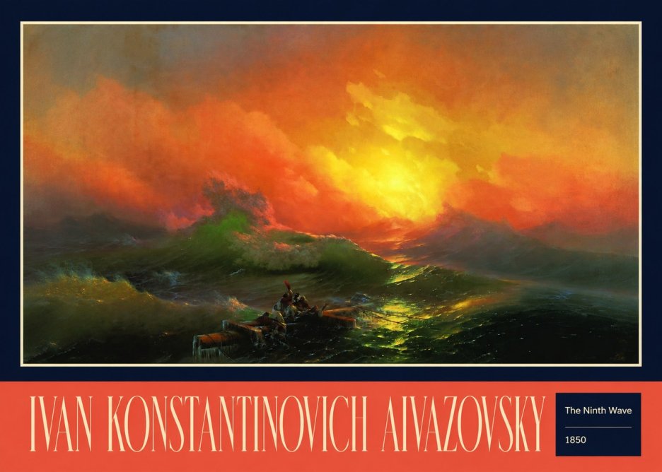 Ivan Konstantinovich Aivazovsky The Ninth Wave I No3 - Poster