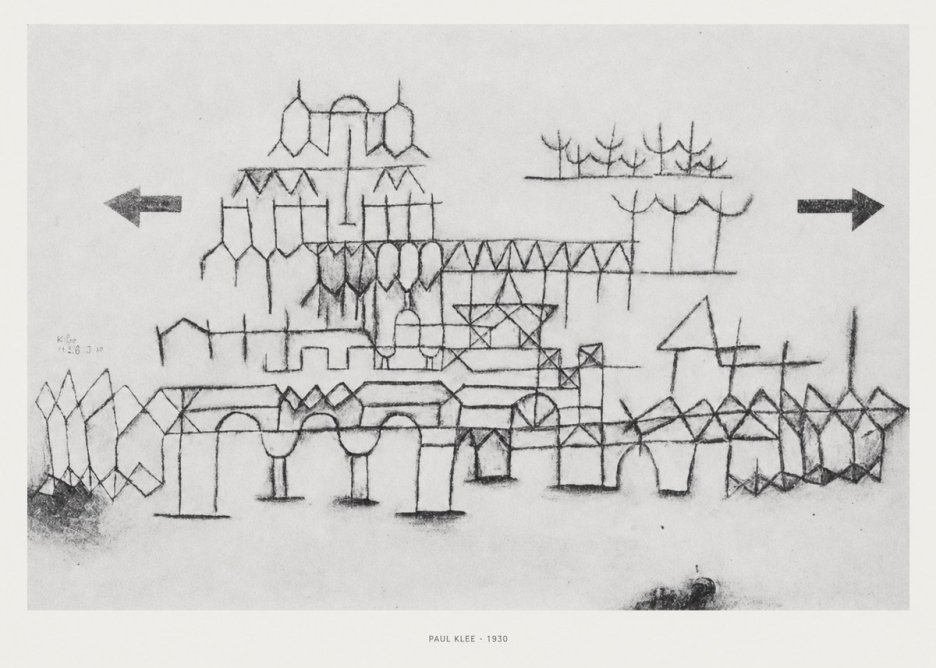 Paul Klee Architektur No5 - Poster