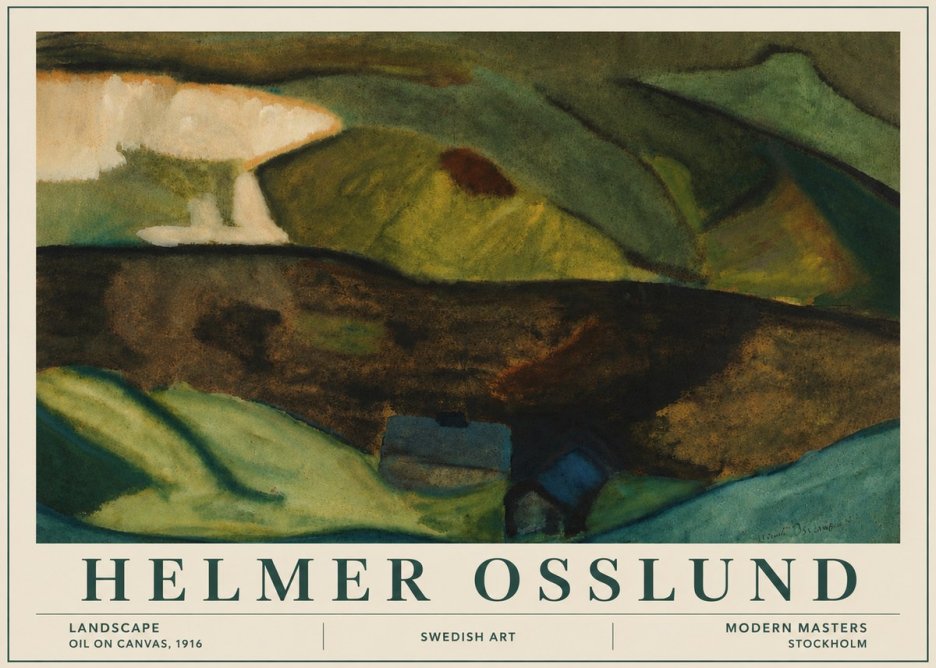 Helmer Osslund Landscape No6 - Poster