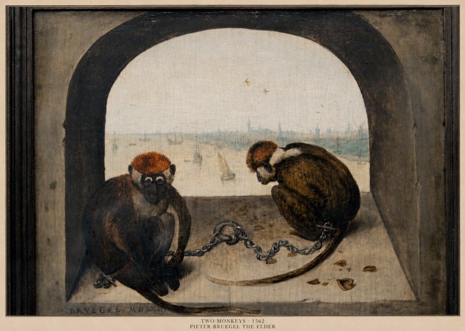 Pieter Bruegel Two Monkeys II No5 - Poster