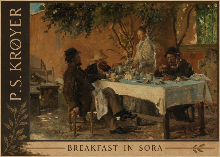 P.S. Krøyer Breakfast in Sora No2 - Poster