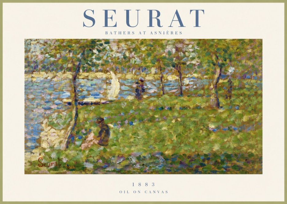 Seurat Bathers at Asnières I No3 - Poster