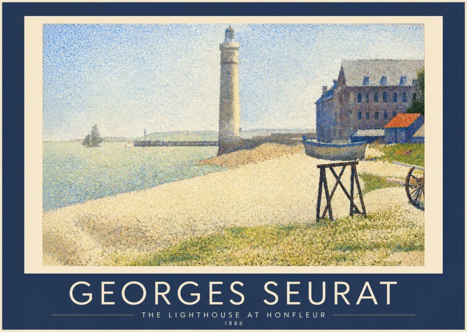 Seurat The Lighthouse at Honfleur No4 - Poster