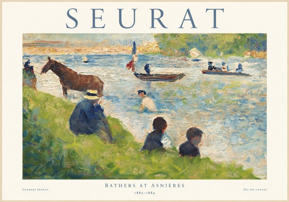 Seurat Bathers at Asnières II No1 - Poster