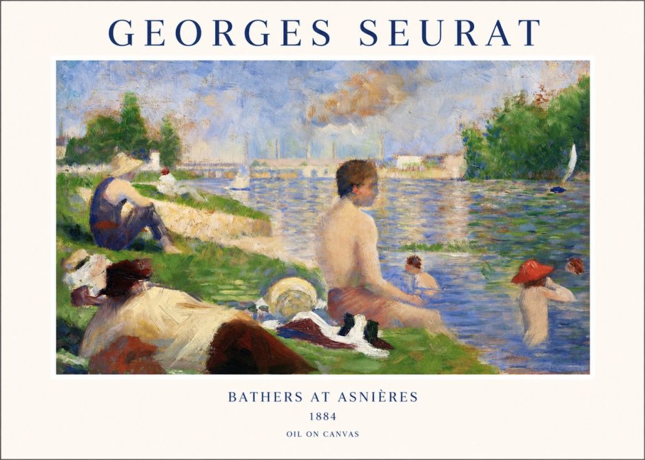 Seurat Bathers at Asnières III No1 - Poster