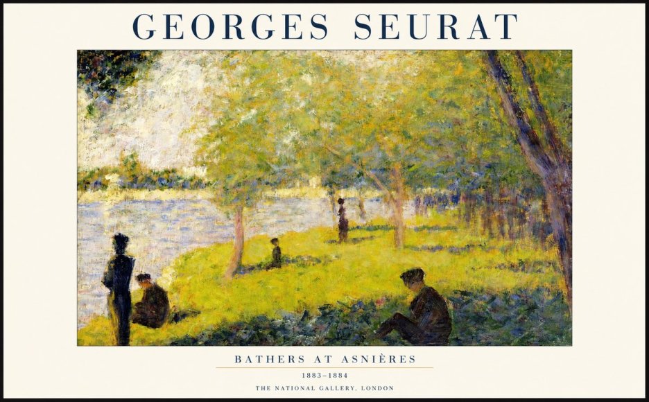 Seurat Bathers at Asnières IV No1 - Poster