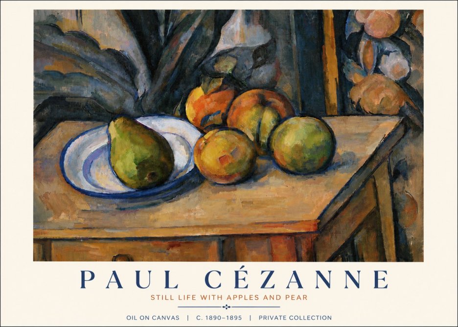 Paul Cézanne Still Life with Apples and Pear No5 - Poster