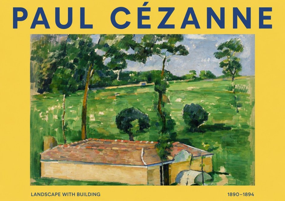 Paul Cézanne Landscape with Building No2 - Poster