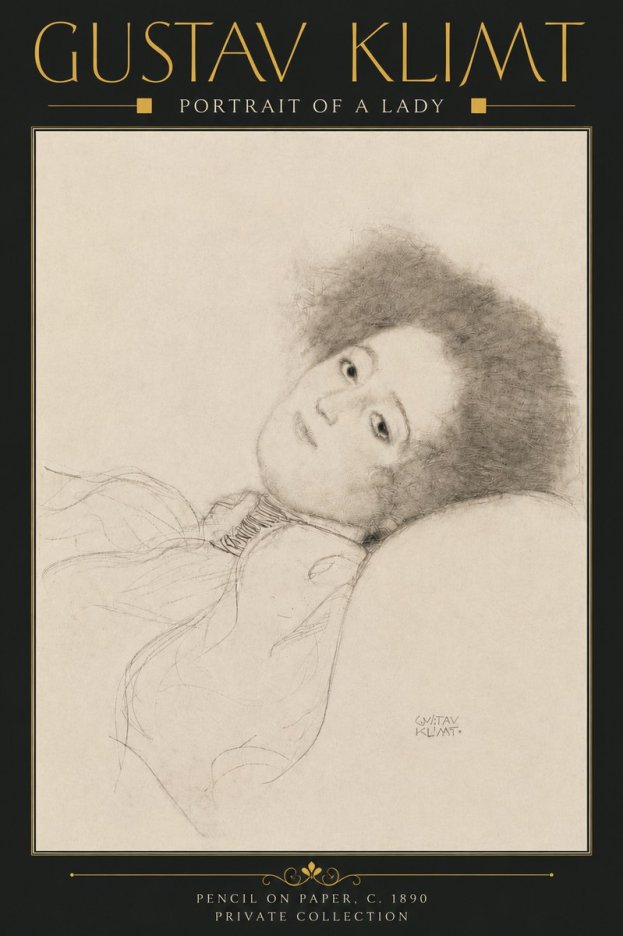Klimt Portrait of a Lady No6 - Poster