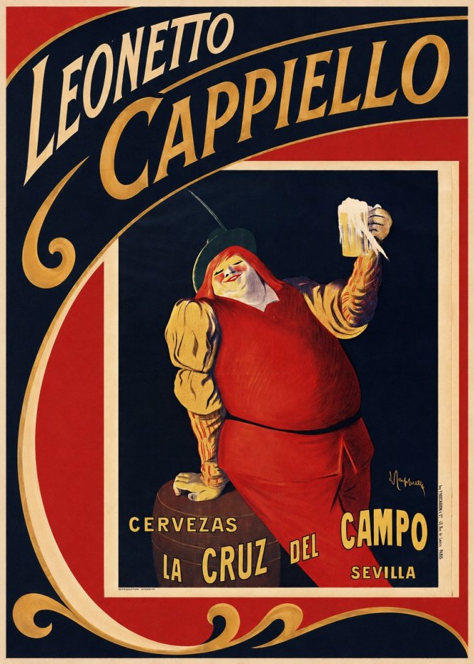 Leonetto Cappiello Cervezas La Cruz Del Campo No2 - Poster