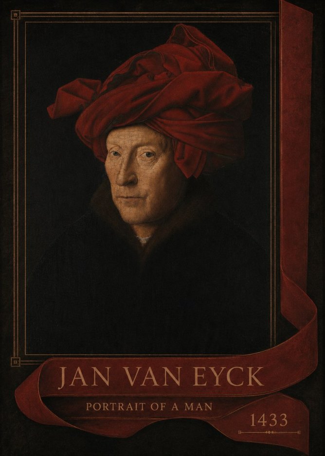 Jan van Eyck Portrait of a Man II No4 - Poster
