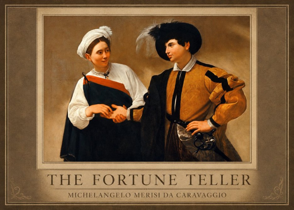 Michelangelo Merisi da Caravaggio The Fortune Teller I No1 - Poster