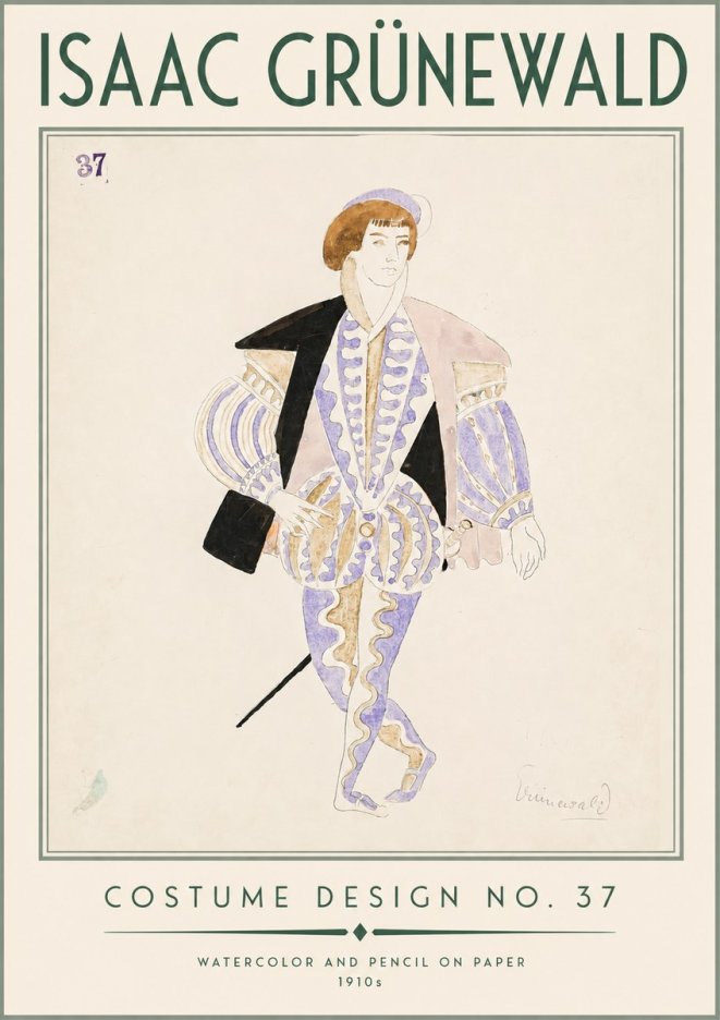 Isaac Grünewald Costume Design No. 37 No3 - Poster