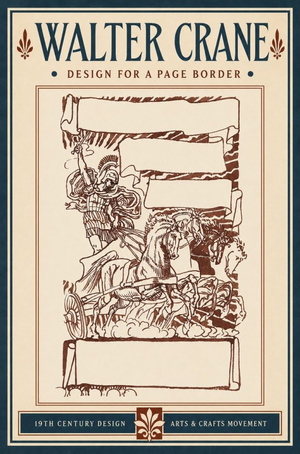 Walter Crane Design for a Page Border No4 - Poster