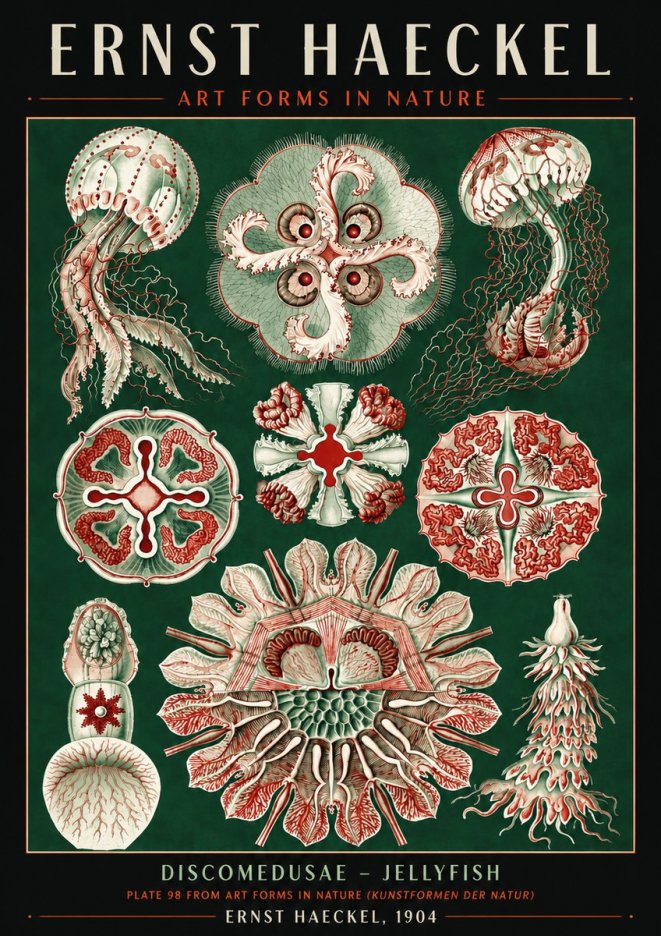 Ernst Haeckel Discomedusae - the Jellyfish No6 - Poster