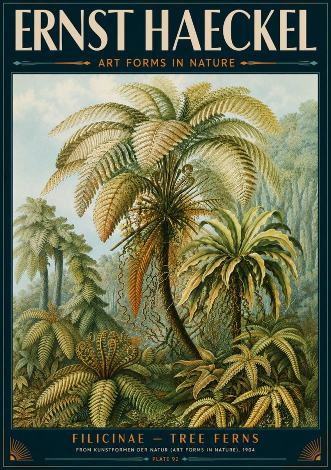 Ernst Haeckel Filicinae – Tree Ferns No5 - Poster