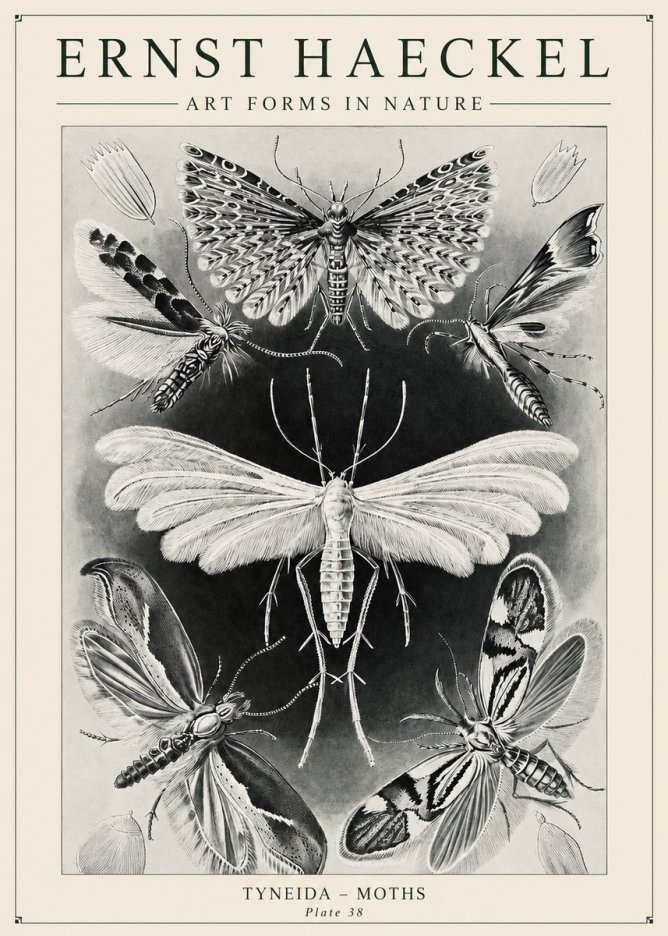 Ernst Haeckel Tineida - Moths No6 - Poster
