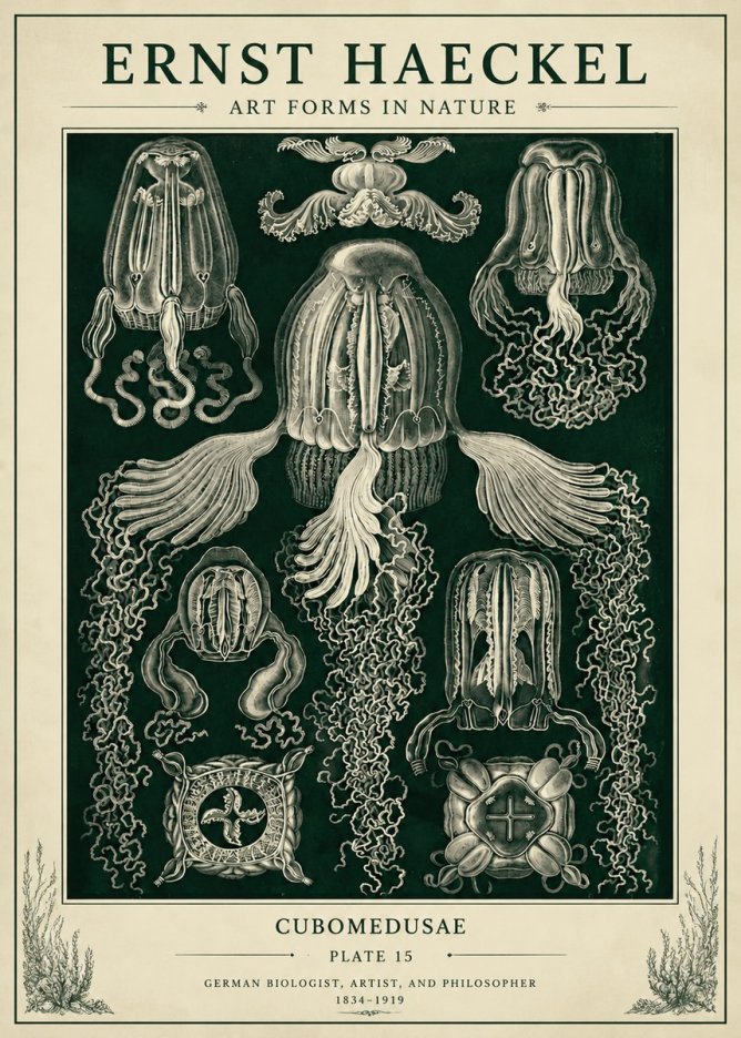 Ernst Haeckel Cubomedusae No6 - Poster
