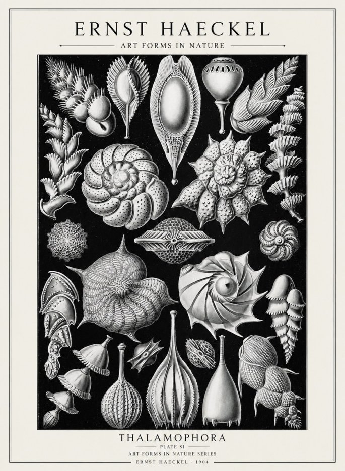 Ernst Haeckel Thalamophora No2 - Poster