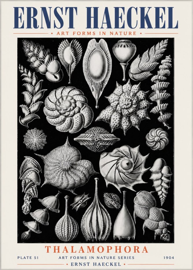 Ernst Haeckel Thalamophora No6 - Poster