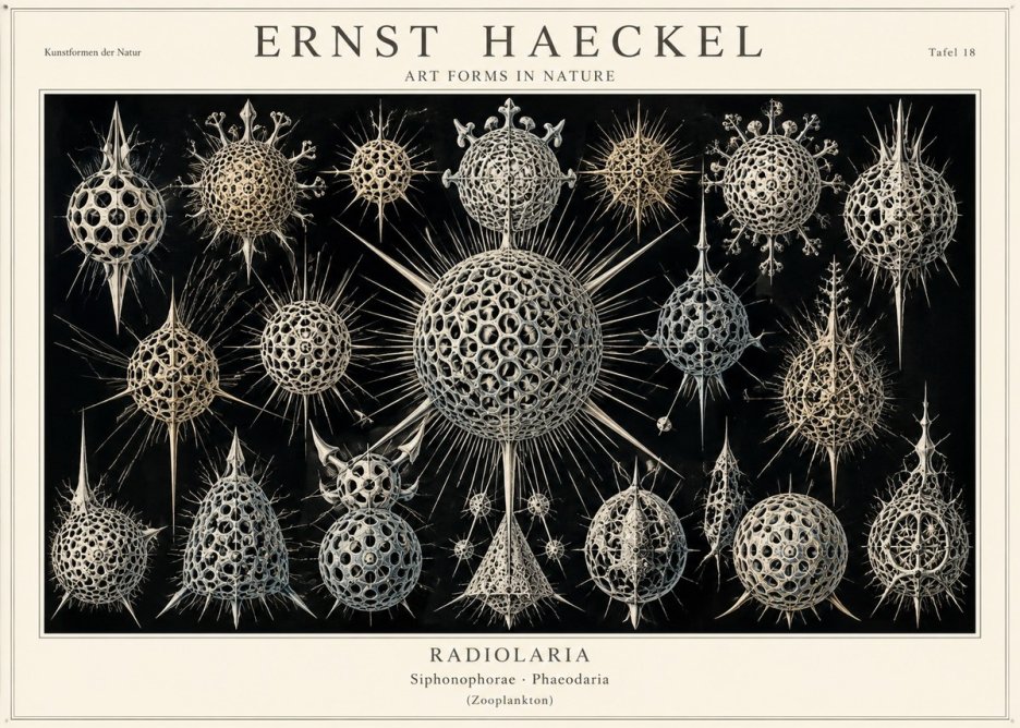 Ernst Haeckel Radiolaria No1 - Poster