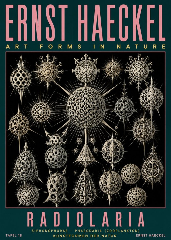 Ernst Haeckel Radiolaria No5 - Poster