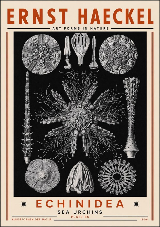 Ernst Haeckel Echinidea Sea Urchins No5 - Poster