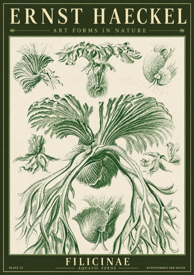 Ernst Haeckel Filicinae No4 - Poster