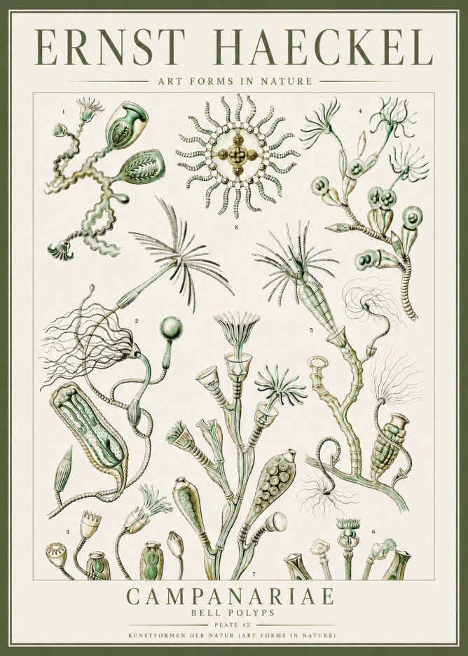Ernst Haeckel Campanariae – Bell Polyps No4 - Poster