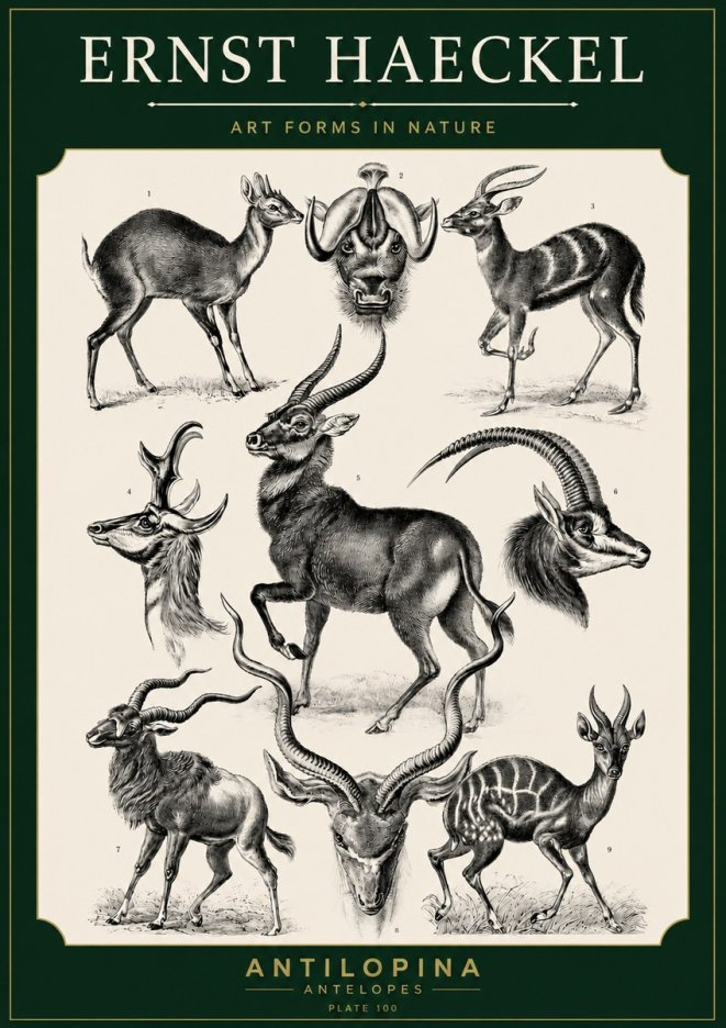Ernst Haeckel Antelopes No5 - Poster