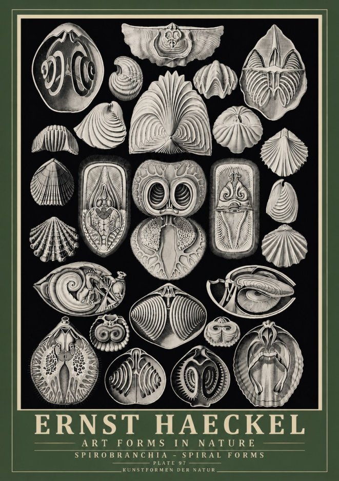 Ernst Haeckel Spirobranchia No6 - Poster