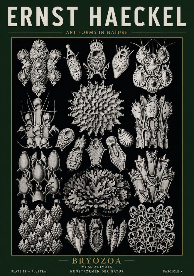 Ernst Haeckel Bryozoa No5 - Poster