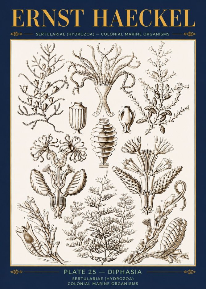 Ernst Haeckel Sertulariidae No5 - Poster