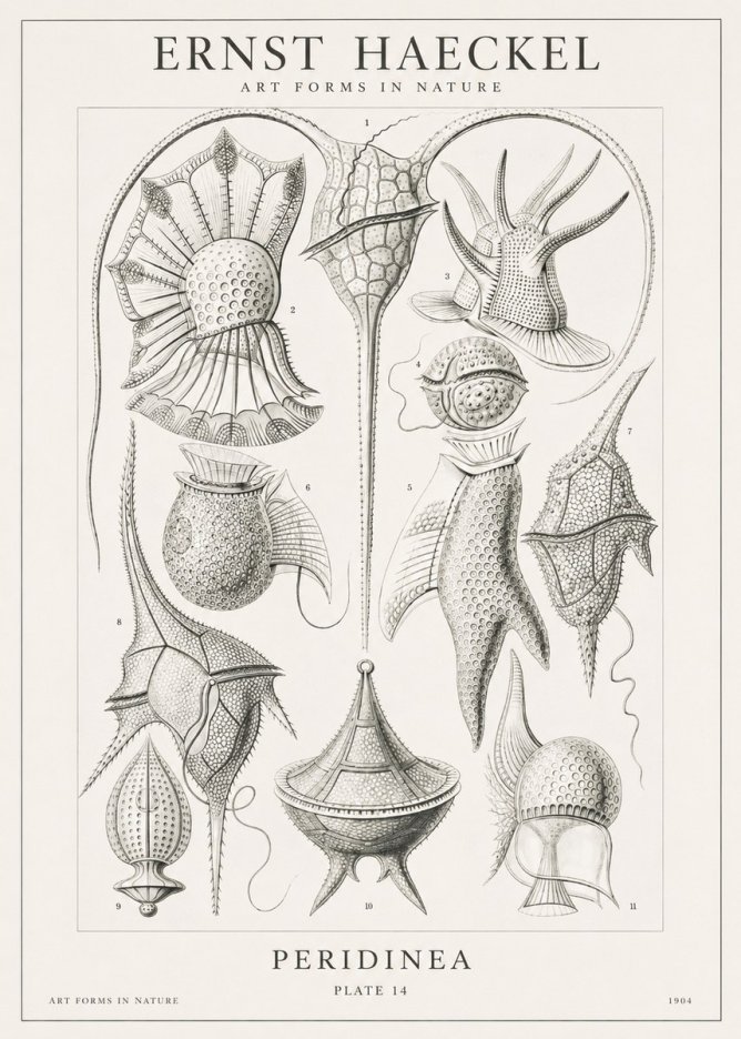 Ernst Haeckel Peridinea No1 - Poster