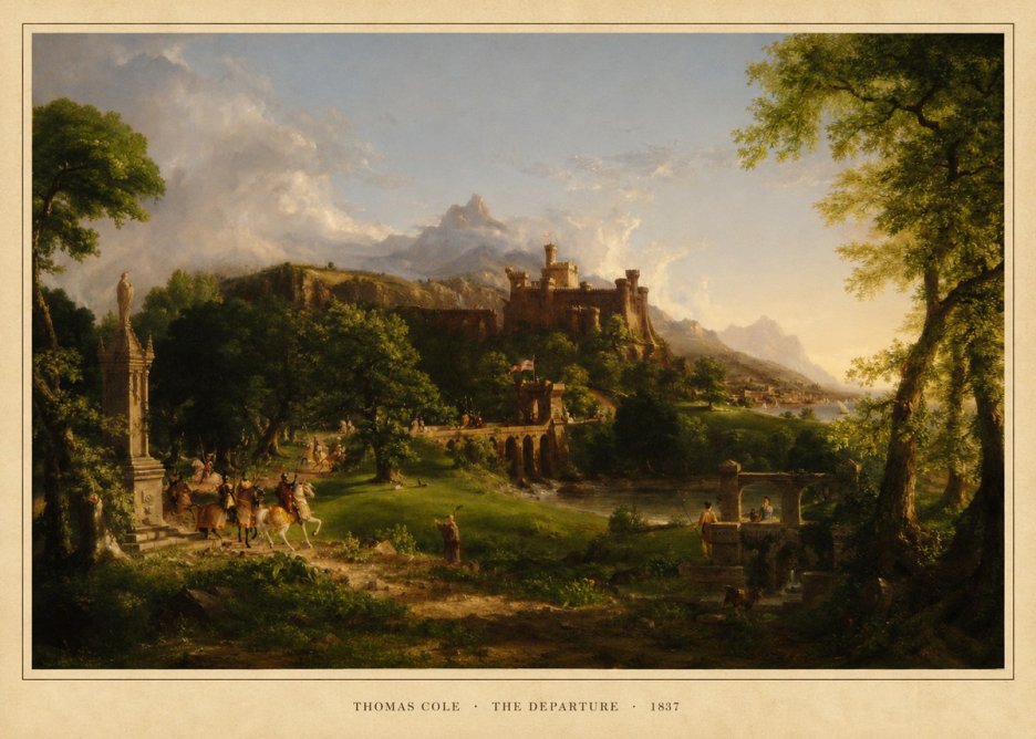 Thomas Cole The Departure I No6 - Poster