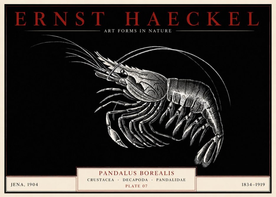 Ernst Haeckel Pandalus Borealis No3 - Poster