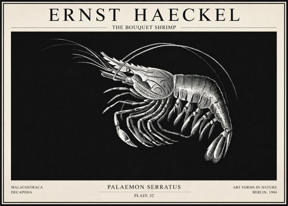 Ernst Haeckel Pandalus Borealis No6 - Poster