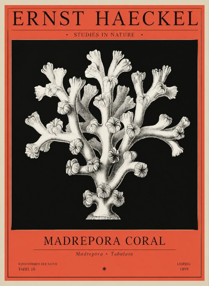 Ernst Haeckel Corallium Rubrum I No3 - Poster