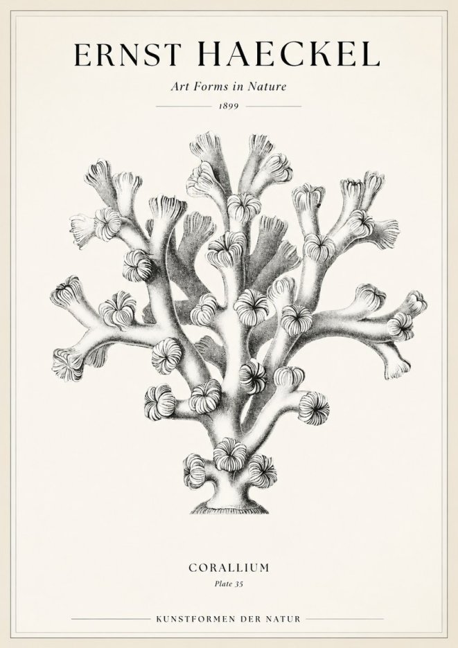 Ernst Haeckel Corallium Rubrum II No2 - Poster